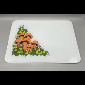 Vintage Mushroom and Flower Design Cutting Board